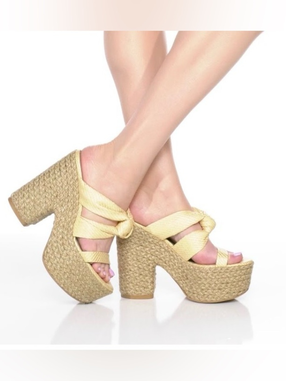 Stuart Weitzman Playa Knot Platform Sandal